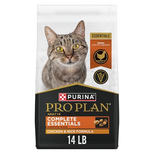 Purina Pro Plan Complete Essentials Chicken & Rice Dry Cat Food, 14 lb Bag