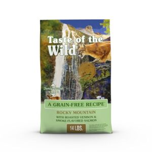 Taste of the Wild Rocky Mountain Dry Cat Food, Roasted Venison & Smoke-Flavored Salmon (14 lb)