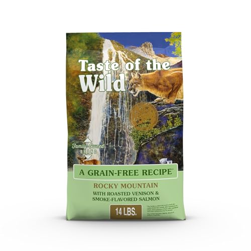 Taste of the Wild Rocky Mountain Dry Cat Food, Roasted Venison, 14lb