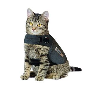 ThunderShirt Classic Cat Anxiety Jacket, Heather Gray, Medium (9–13 lb)
