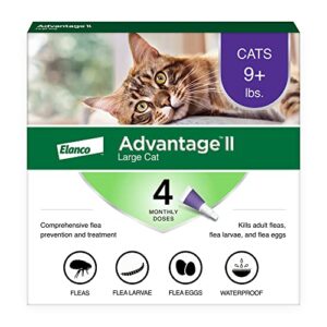 Advantage II Large Cat Topical Flea Treatment & Prevention (over 9 lbs), 4ct