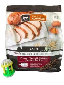 Simply Nourish Adult Cat Food, Deboned Chicken Urinary Tract & Hairball Control Recipe (3 lb)