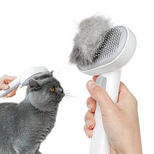 Aumuca Cat Brush for Shedding (Self-Cleaning)