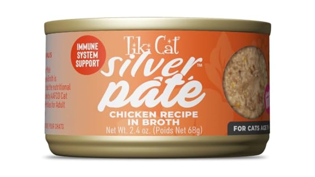 Tiki Cat Silver Pate Chicken in Broth 2.4 oz 12-count