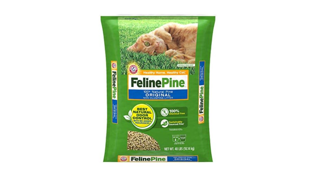 Feline Pine Original Cat Litter 40LB, Blacks & Grays (643004)