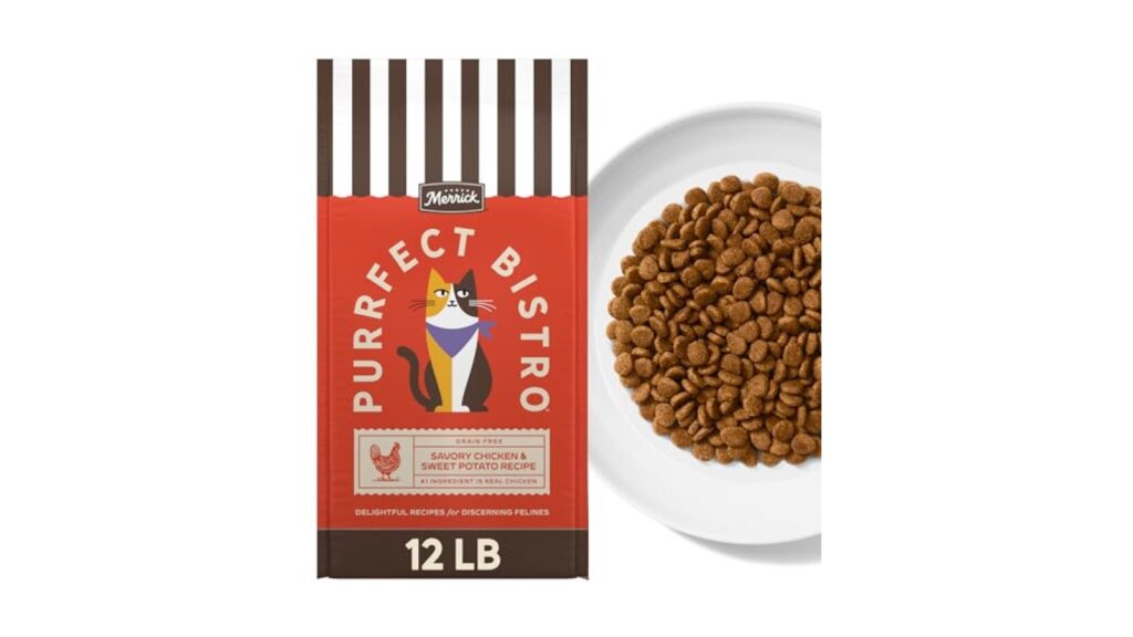 Merrick Purrfect Bistro Grain Free Dry Cat Food with Chicken, 12 lb Bag