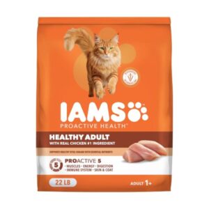 IAMS Proactive Health Healthy Adult Dry Cat Food, Chicken (22 lb)