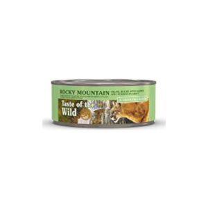 Taste of the Wild Rocky Mountain Wet Cat Food, Salmon & Roasted Venison in Gravy (5.5 oz, case)