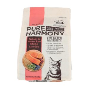 Pure Harmony Salmon & Brown Rice Recipe Dry Cat Food (48 oz)