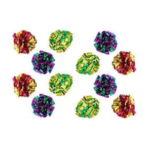 PETFAVORITES Mylar Crinkle Balls (12 Pack)