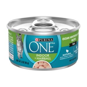 Purina ONE Indoor High Protein Pâté Wet Cat Food (24 × 3 oz)
