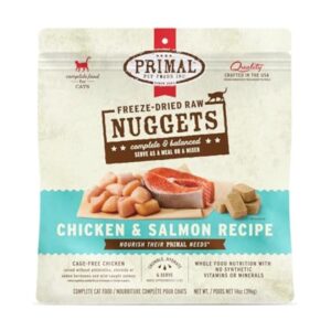 Primal Freeze Dried Raw Cat Food Nuggets — Chicken & Salmon (14 oz)