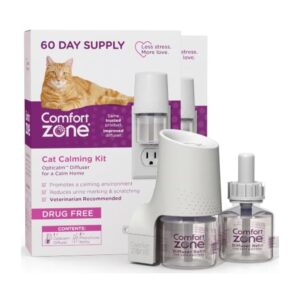 Comfort Zone 60 Day Starter Kit: 1 Cat Calming Diffuser & 2 Refills