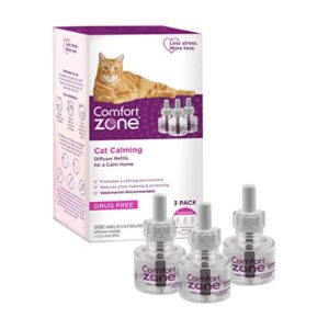 Comfort Zone Cat Calming Diffuser Refill, 3 Pack of 30-Day Refills