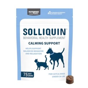 Nutramax Solliquin Soft Chews for Cats & Small Dogs, 75 ct