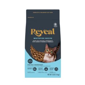 Reveal Whitefish grain-free dry cat food, 3 lb