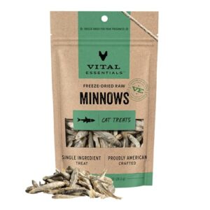 Vital Essentials Freeze Dried Minnows Cat Treats, 1.0 oz Bag