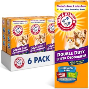 ARM & HAMMER Cat Litter Deodorizer Double Duty, 30 oz, 6 Pack