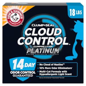 ARM & Hammer Cloud Control Platinum Cat Litter, Multi-Cat, 18 lbs