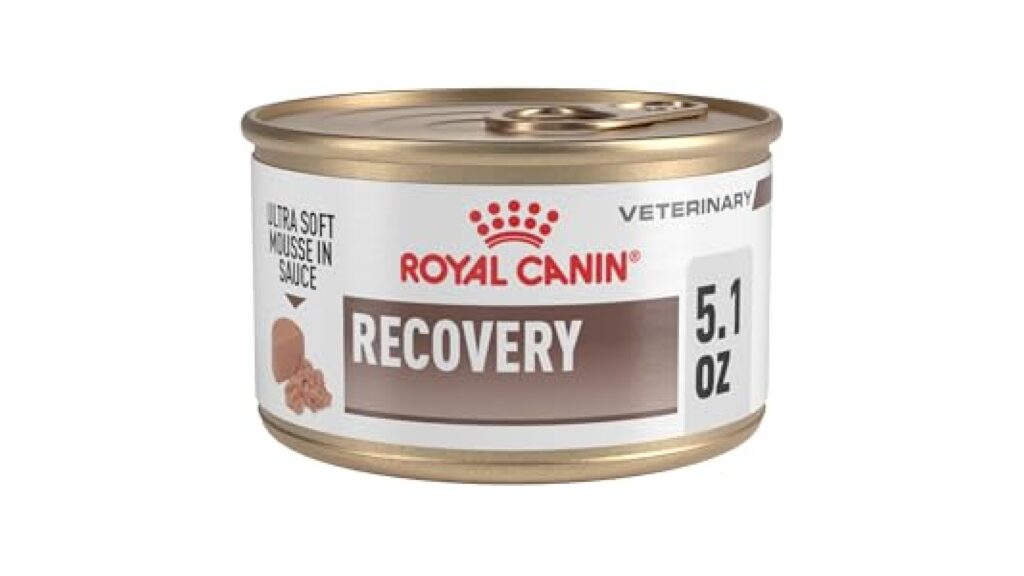 ROYAL CANIN Veterinary Diet Feline and Canine Recovery Adult Ultra Soft Mousse in Sauce Cat and Dog Food, 5.1 oz (Pack of 24)