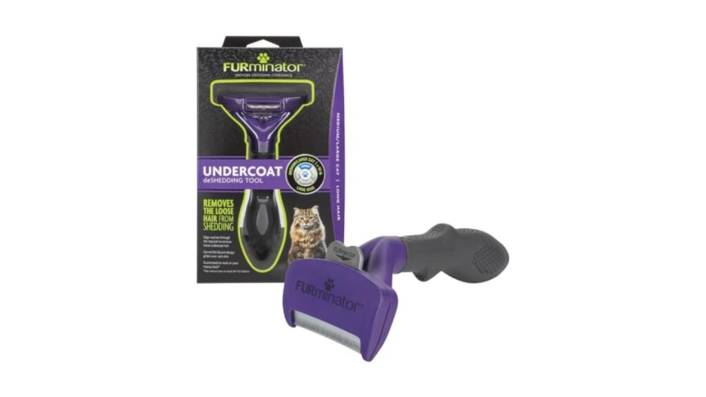 FURminator Medium to Large Cat deShedding Tool for Long Hair