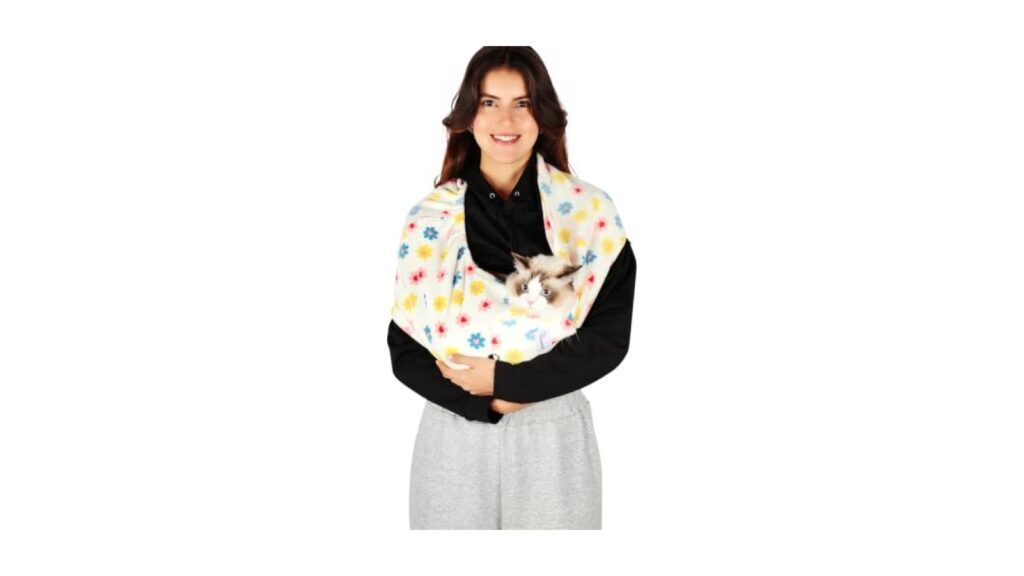 Yunpawpet Cat Sling Carrier, Hands-Free Pet Sling for Small Dogs & Cats