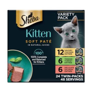 Sheba Perfect Portions Kitten pâté, chicken, turkey, and salmon