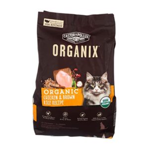 Castor & Pollux Organix chicken and brown rice dry cat food