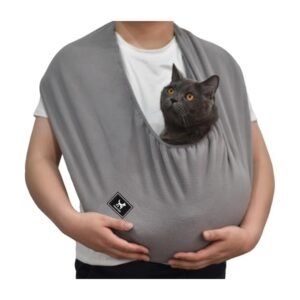 PAWPUBBY Cat Sling Carrier, Ultra-Soft Polar Fleece, Fits 3-13 lbs, Size M