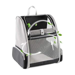 Texsens Innovative Traveler Bubble Backpack Pet Carriers for Cats and Dogs (Black)
