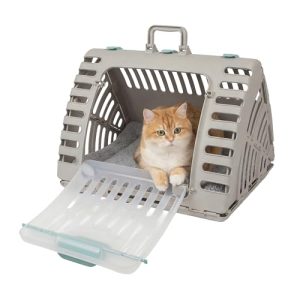 SportPet X-Large Hard-Sided Travel Cat Carrier, Wide Side-Opening Door